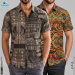 Mens Premium Microfiber Shirt 2 Pcs - Black Ethic & Multicolor