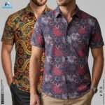 Mens Premium Microfiber Shirt 2 Pcs - Navy_Maroon Ethic & Multicolor