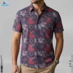 Premium Microfabric Shirt - Navy_Maroon Ethic