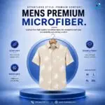 Premium Casual Microfiber Shirt – Off White - Image 2