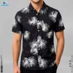Premium Casual Microfiber Shirt - White on Black
