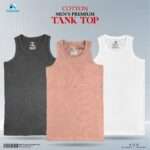 Premium Rib Cotton Tank Top – 3 Pcs Combo (Black, White & Coffee)