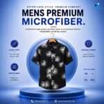 Premium Casual Microfiber Shirt - White on Black - Image 2