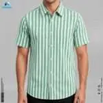 Premium 2-Piece Microfiber Shirt Combo - Royel Blue Stripe & Pest-White Stripe - Image 3