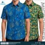 Premium 2-Piece Microfiber Shirt Combo - Forest Green & Pactol Blue