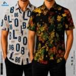 Urban Premium Microfiber Shirt 2 pcs Combo – Beige Cream & Black Floral