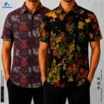 Premium 2-Piece Microfiber Shirt Combo - Navy-Maroon & Black Floral