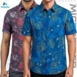 Premium 2-Piece Microfiber Shirt Combo - Navy_Maroon & Pactol Blue
