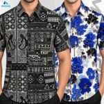 Premium 2-Piece Microfiber Shirt Combo - Black Ethic & White-Blue Floral