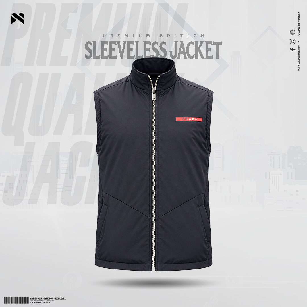 Black Mens Premium Suskin PRADA Jacket - Black - Image 1