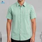 Premium Casual Microfiber Shirt - Pest White Stripe