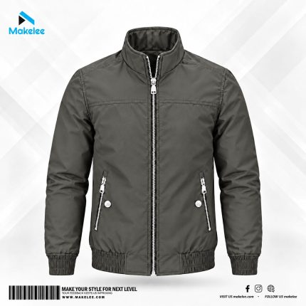 Makelee Winter Suskin Full Sleeve Jacket - Olive Gray